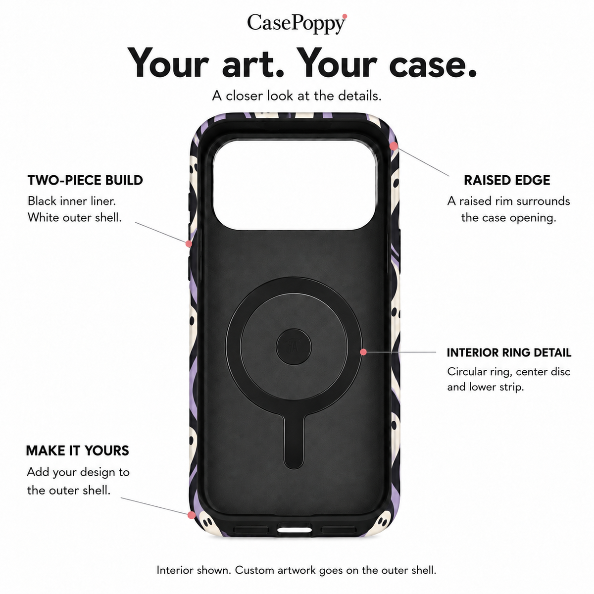 Wavy Spirits | Purple Ghost Phone Case