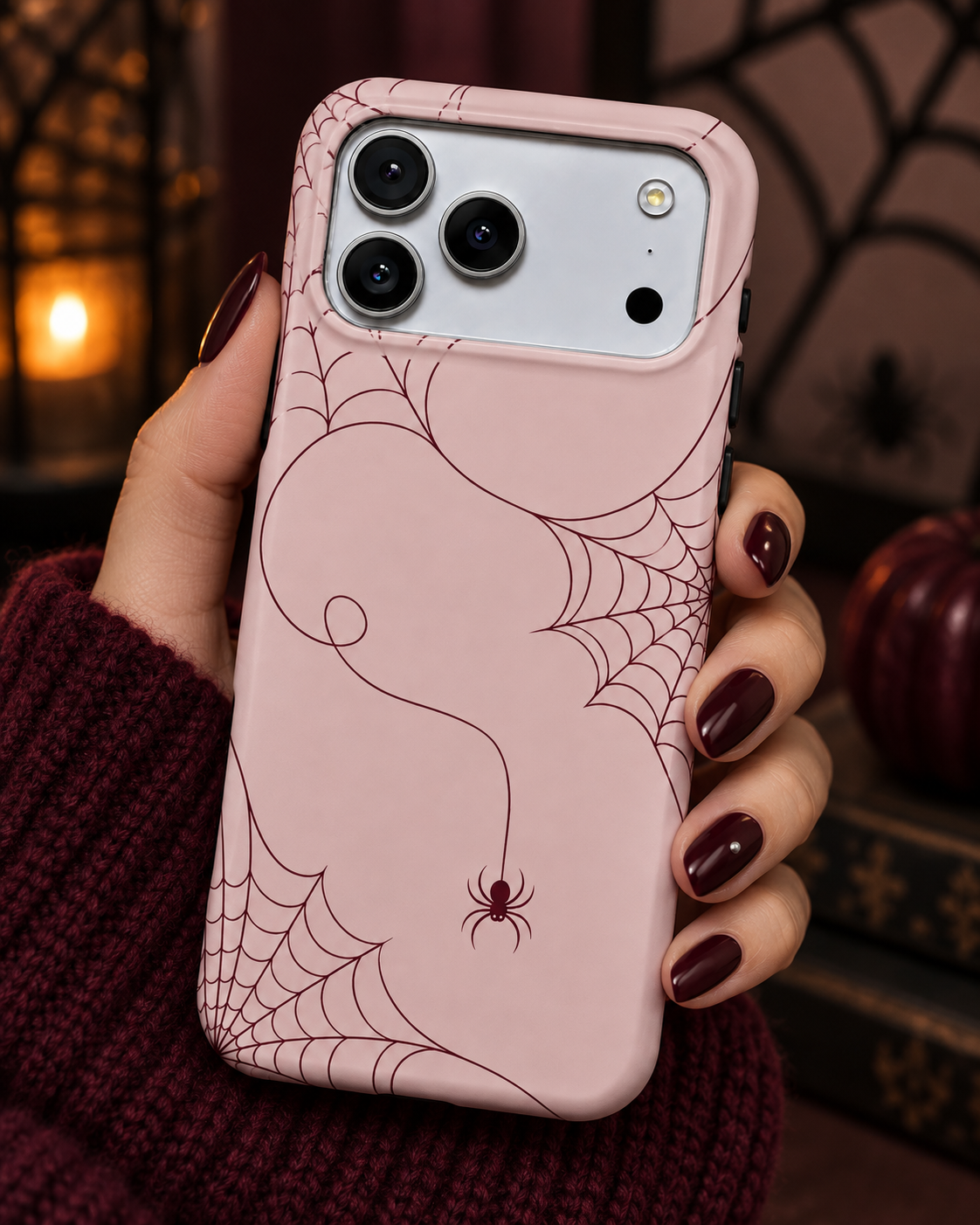 Blush Web | Pink Spiderweb Phone Case