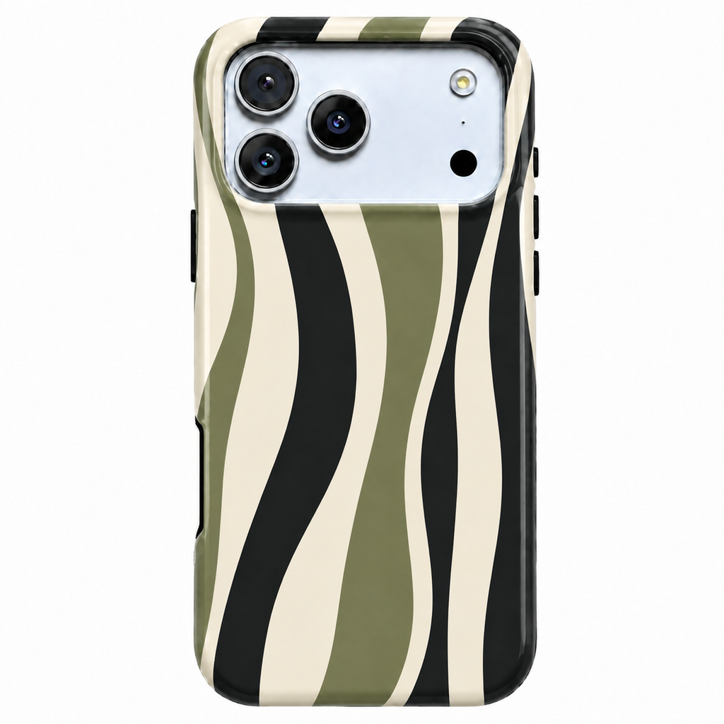 Olive Current | Olive Wavy Stripe Phone Case