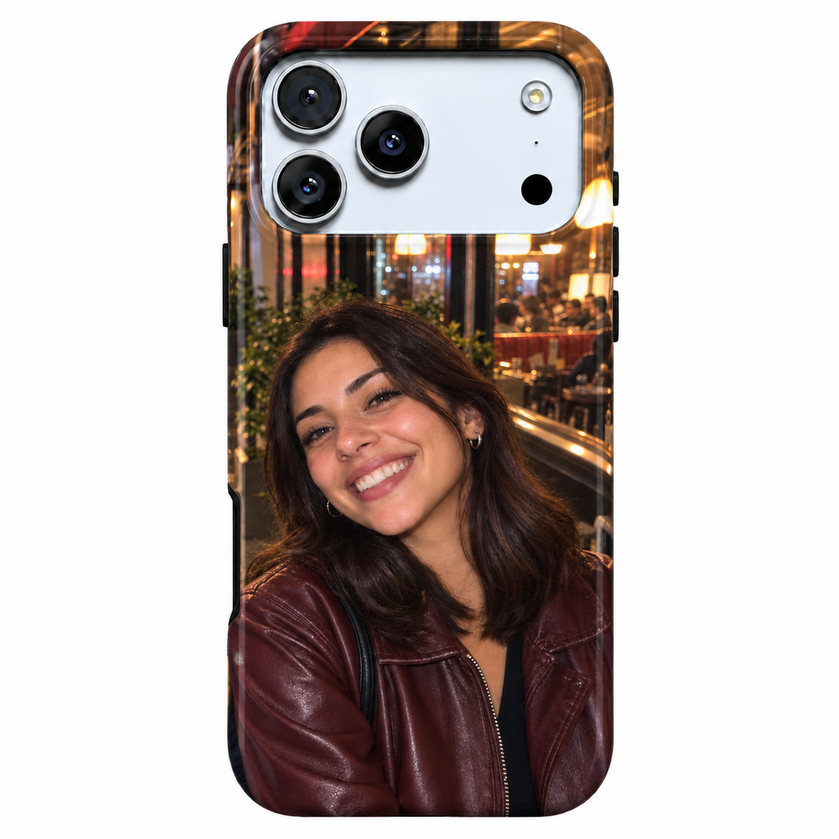 Café Lights Portrait B Phone Case