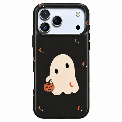Moonlit Treat | Ghost & Pumpkin Phone Case