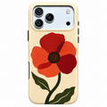 Poppy Flame | Red Floral Phone Case