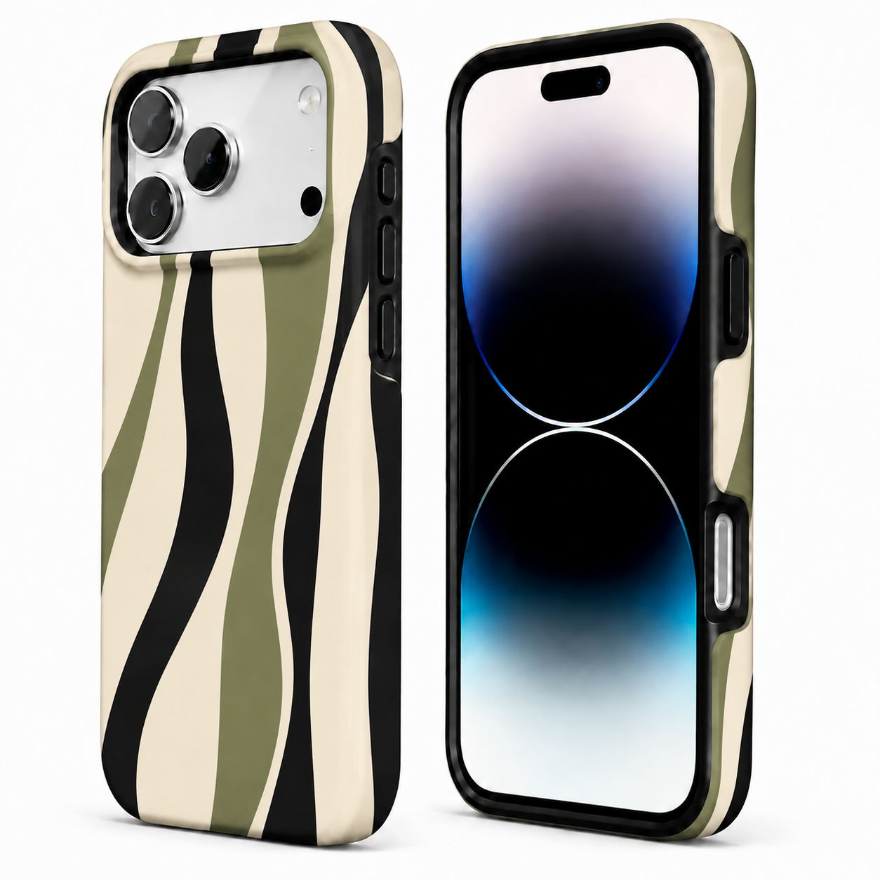 Olive Current | Olive Wavy Stripe Phone Case