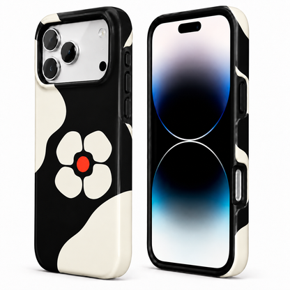 Noir Poppy | Minimal Floral Phone Case