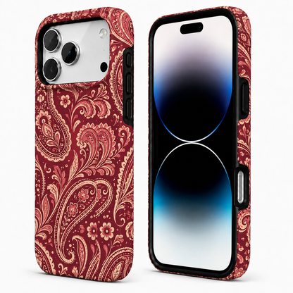 Merlot Paisley | Burgundy Botanical Phone Case