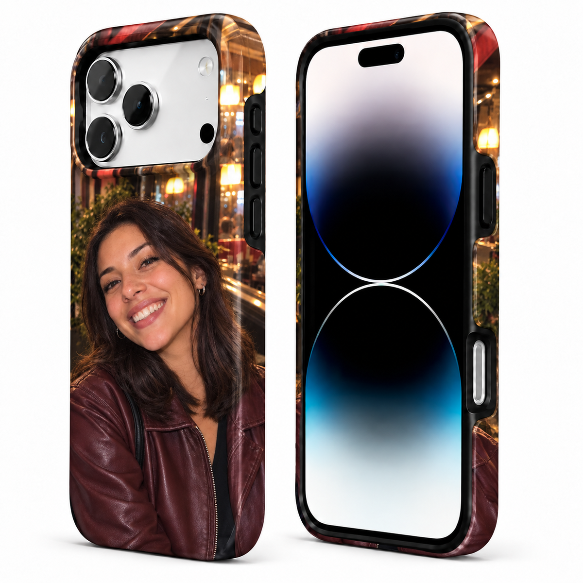 Café Lights Portrait B Phone Case