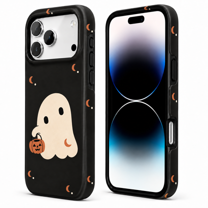 Moonlit Treat | Ghost & Pumpkin Phone Case