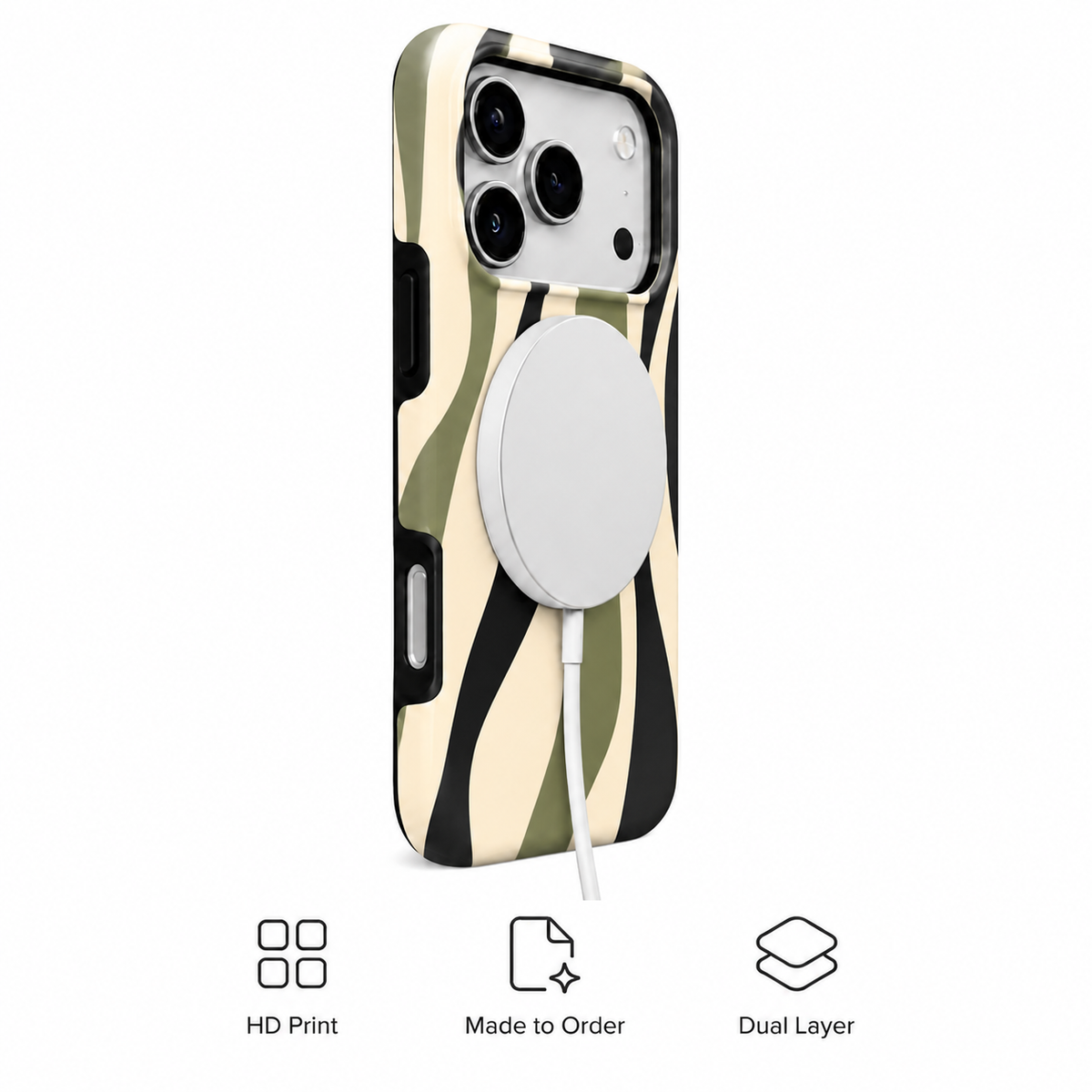 Olive Current | Olive Wavy Stripe Phone Case