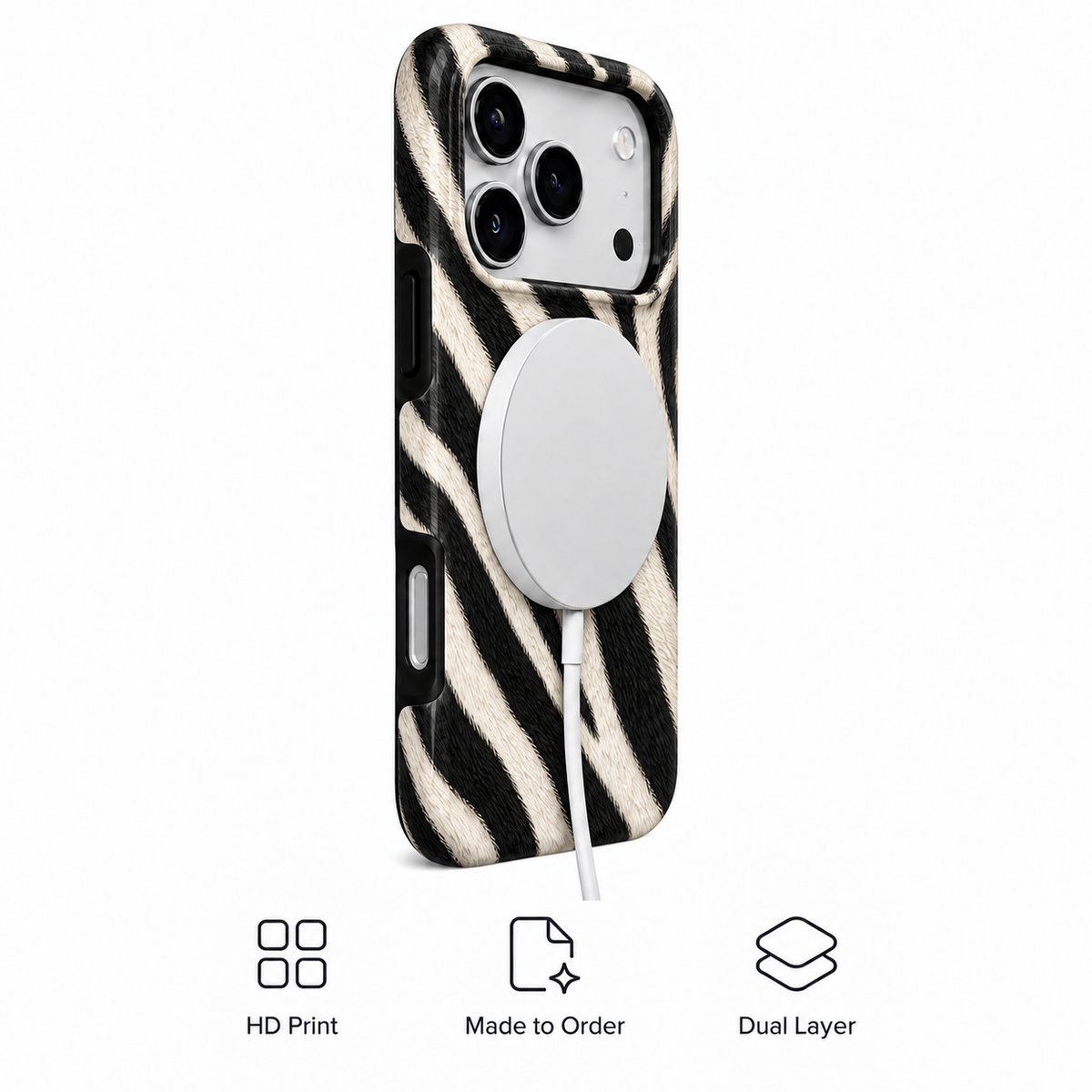 Wild Current | Black & Ivory Zebra Phone Case
