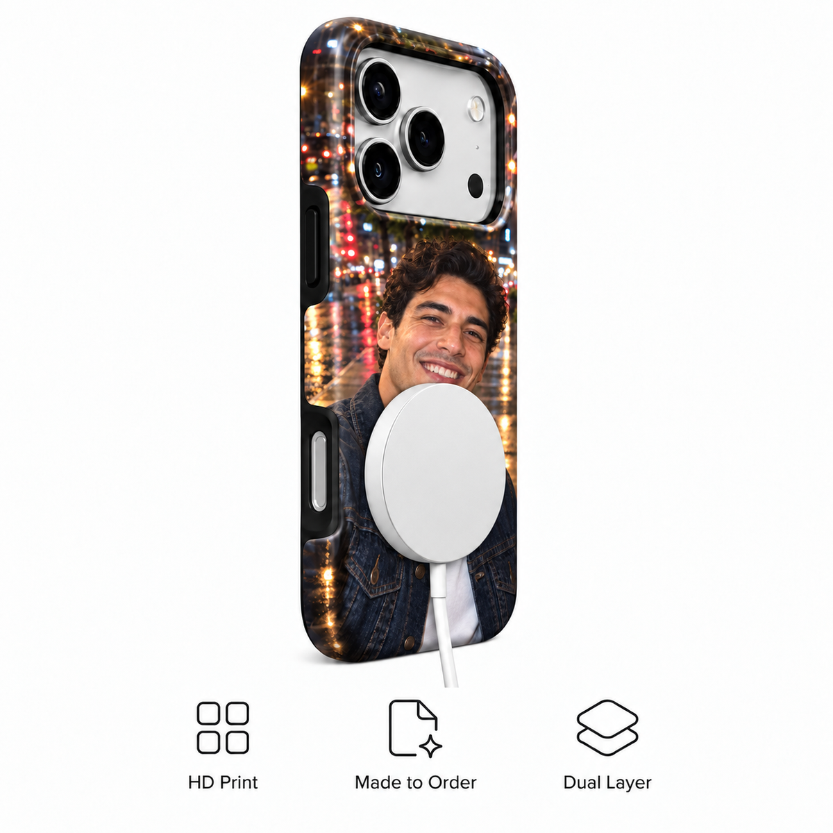 Rainy City Portrait A Phone Case