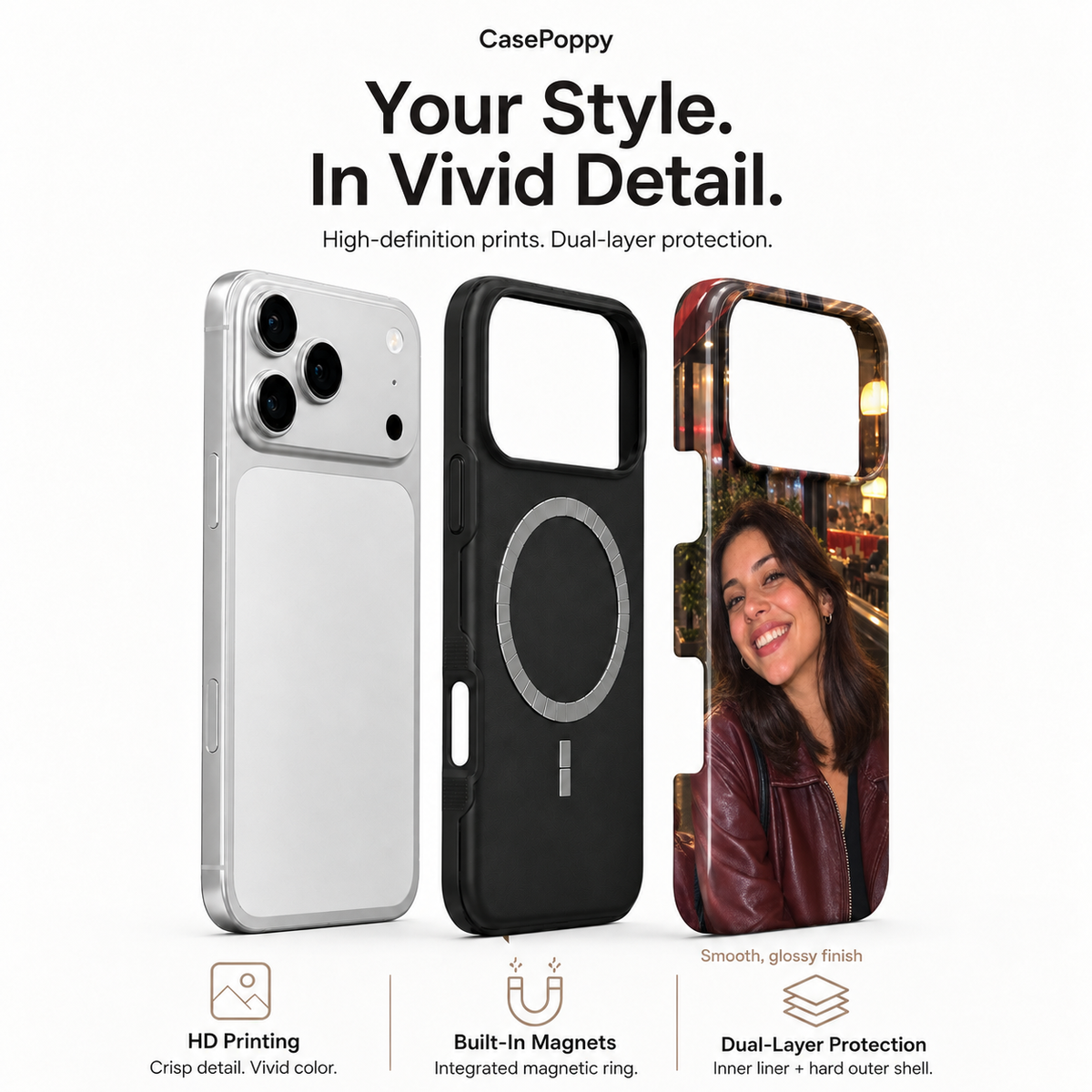 Café Lights Portrait B Phone Case