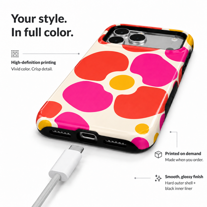 Poppy Burst | Bold Abstract Floral Phone Case