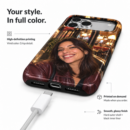 Café Lights Portrait B Phone Case