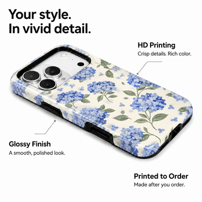 Blue Reverie | Watercolor Hydrangea Phone Case