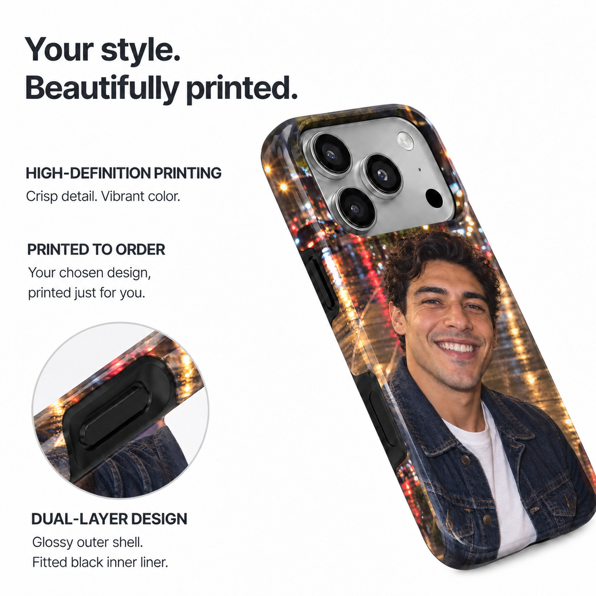 Rainy City Portrait A Phone Case