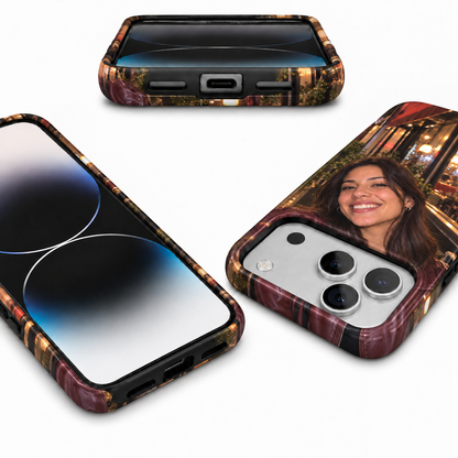 Café Lights Portrait B Phone Case