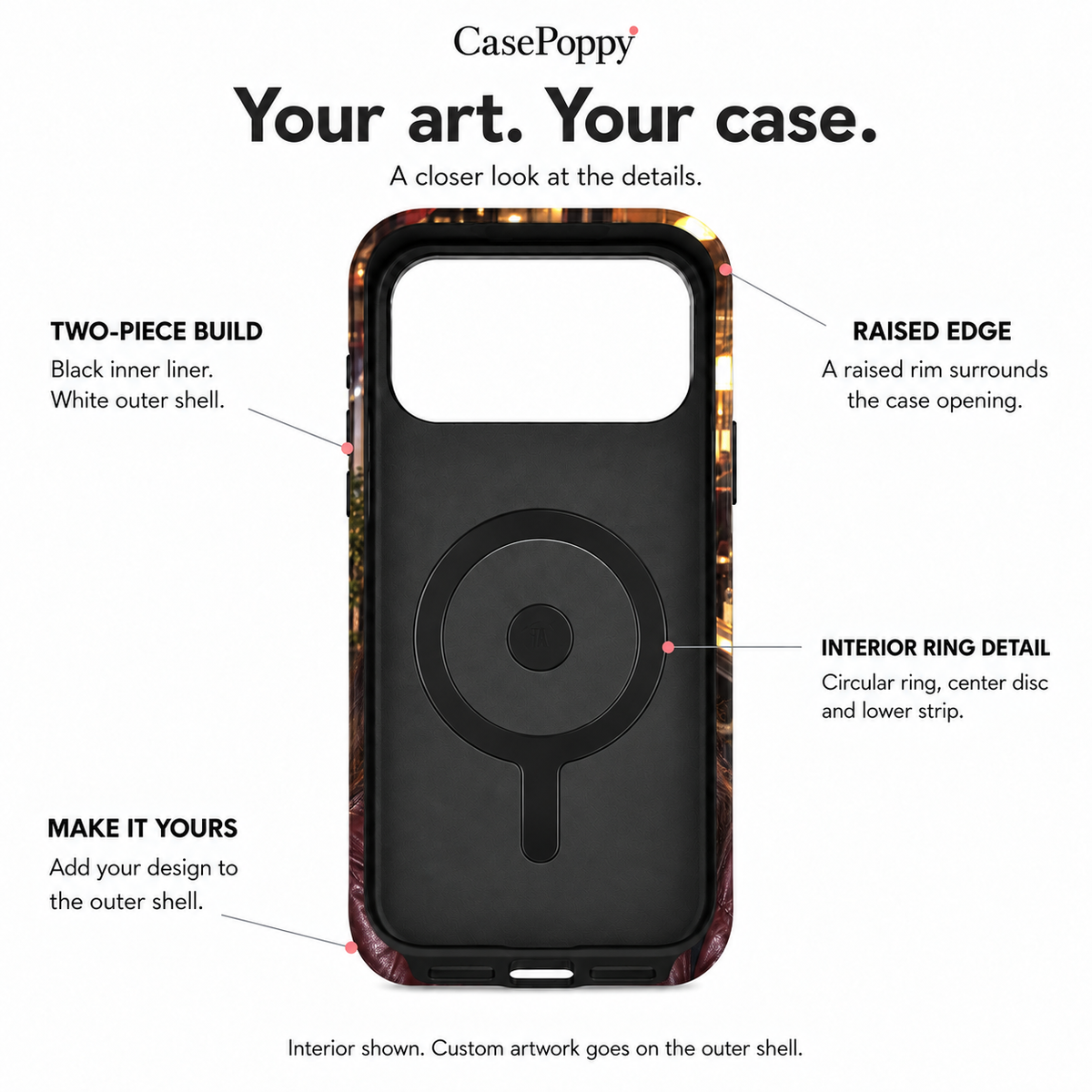 Café Lights Portrait B Phone Case