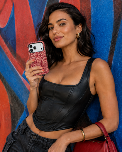 Merlot Paisley | Burgundy Botanical Phone Case