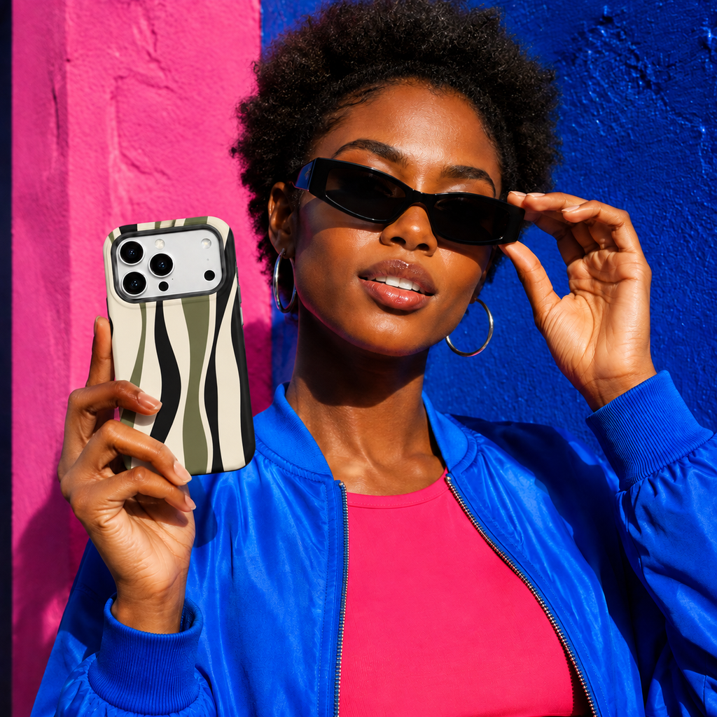Olive Current | Olive Wavy Stripe Phone Case