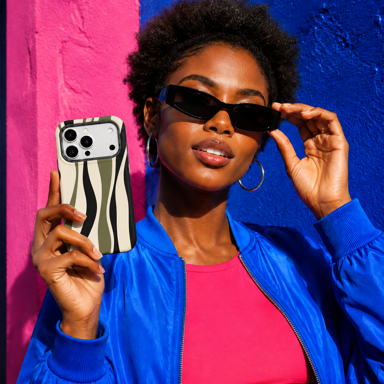Olive Current | Olive Wavy Stripe Phone Case