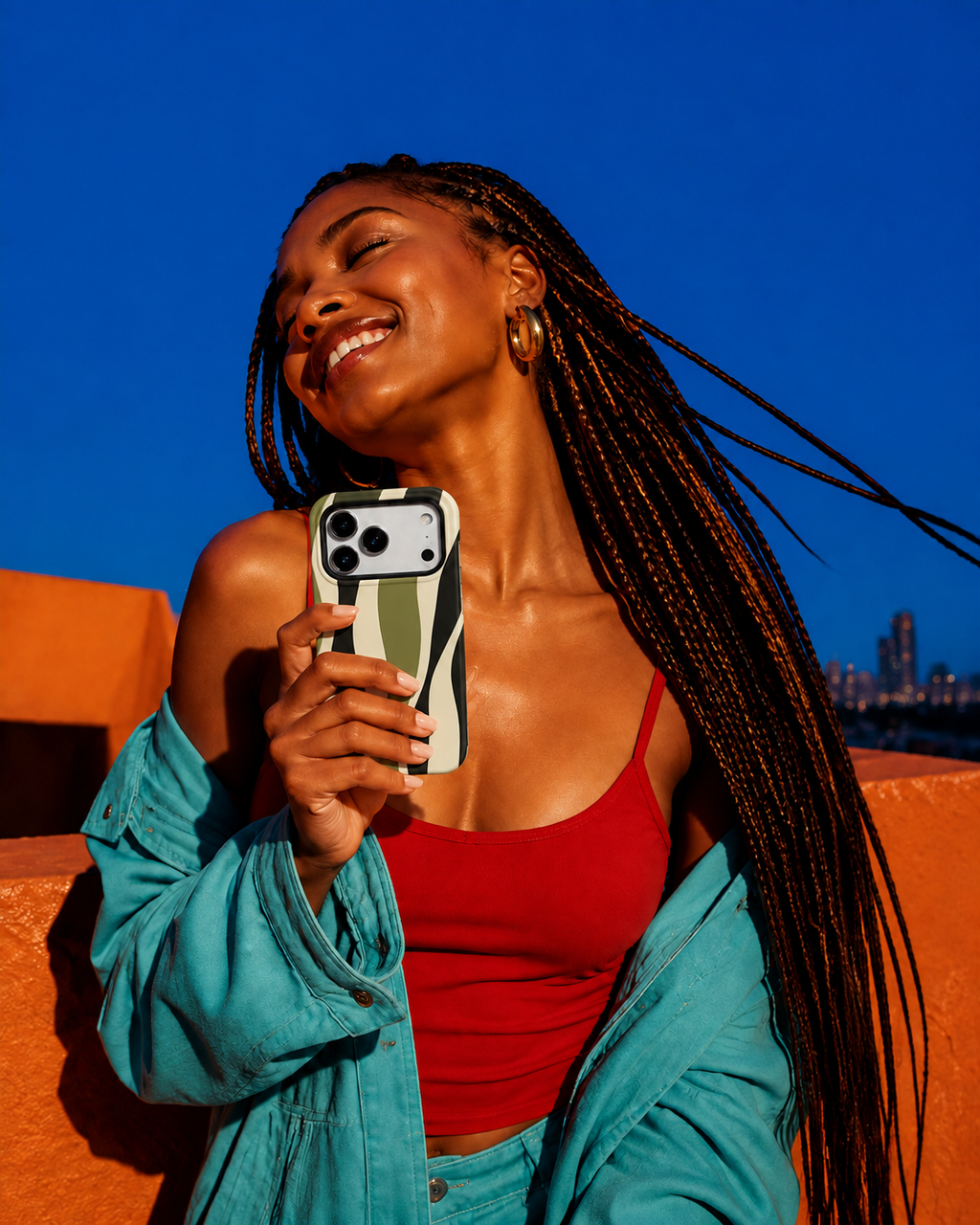 Olive Current | Olive Wavy Stripe Phone Case
