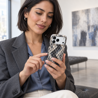 Silver Plume | Layered Scale Phone Case