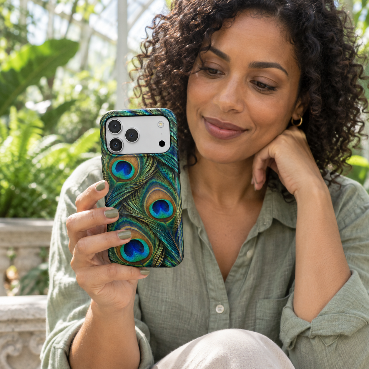 Emerald Eye | Peacock Feather Phone Case