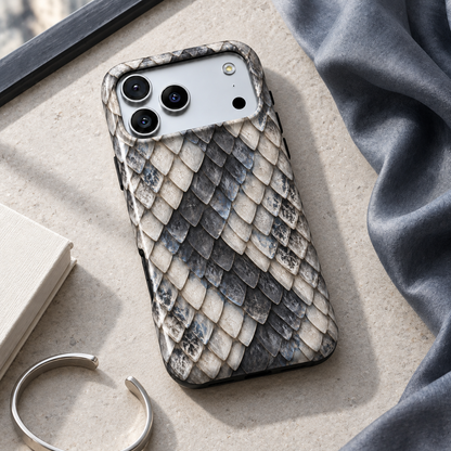 Silver Plume | Layered Scale Phone Case