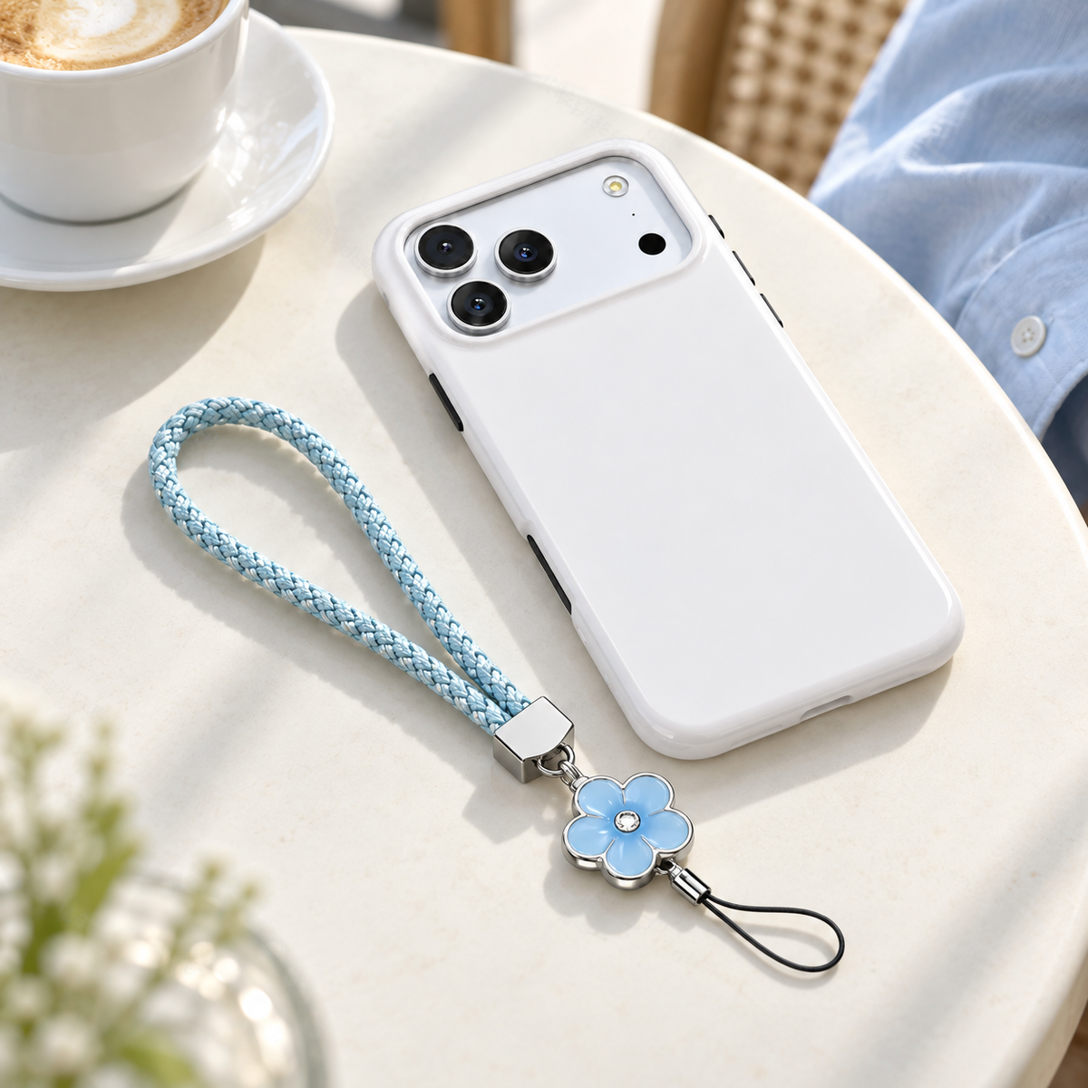 Blue Bloom | Flower Phone Wrist Strap