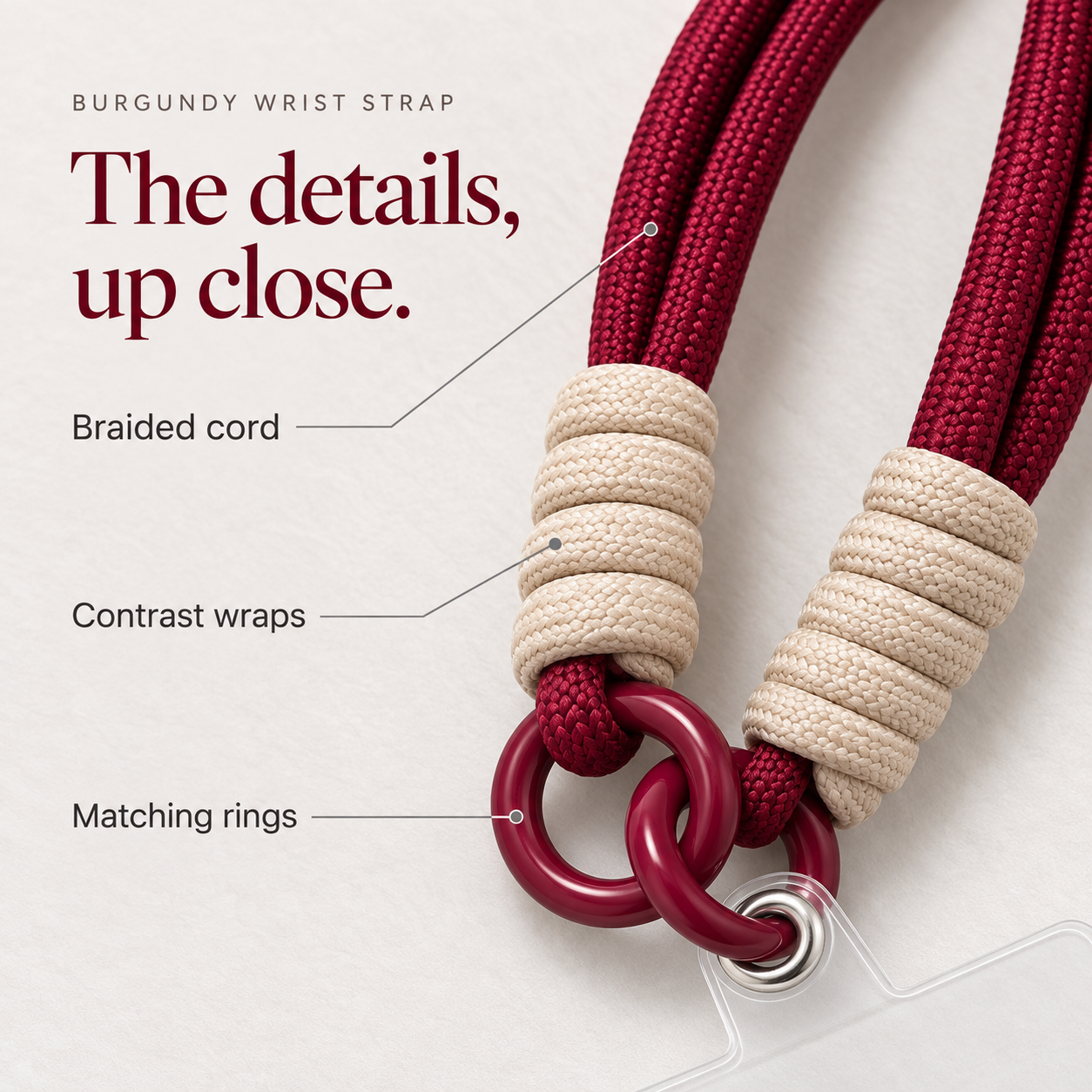 Burgundy Loop | Phone Wrist Strap