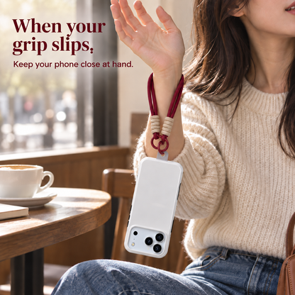 Burgundy Loop | Phone Wrist Strap
