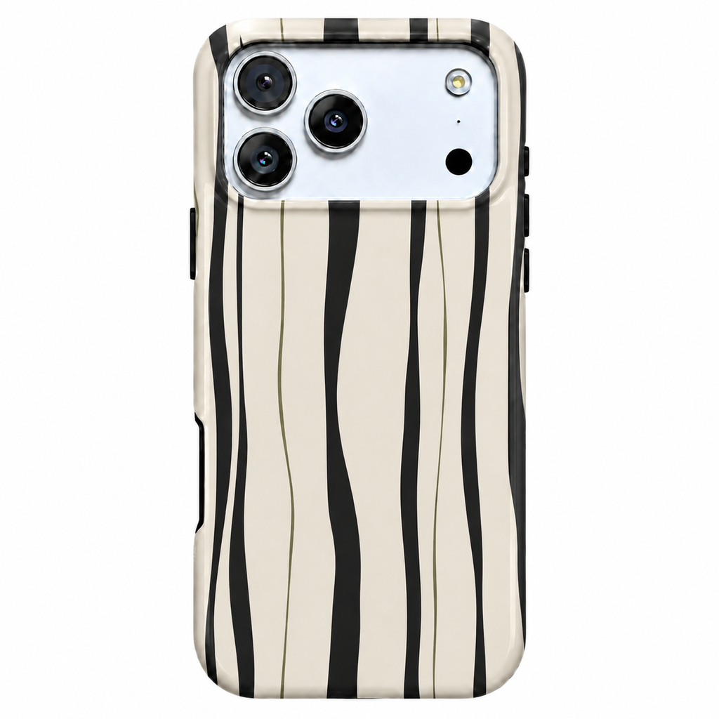 Inkline | Black & Cream Stripe Phone Case