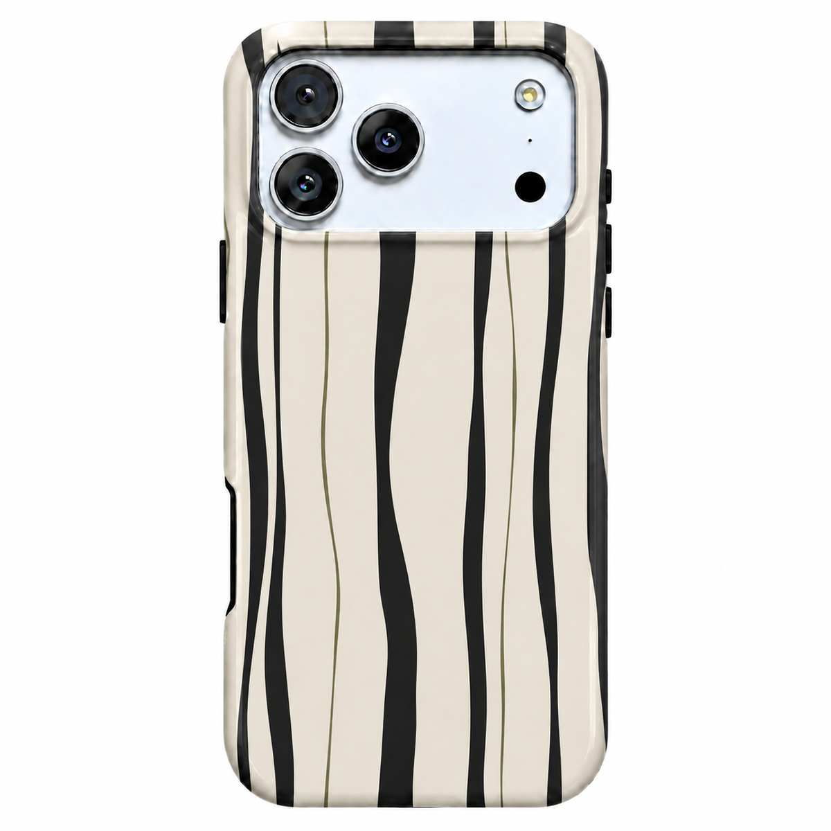 Inkline | Black & Cream Stripe Phone Case