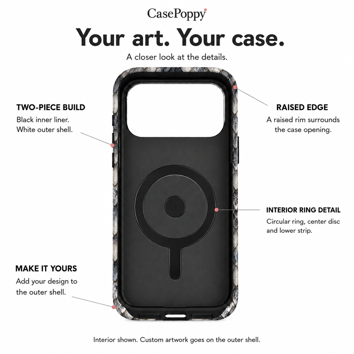Silver Plume | Layered Scale Phone Case