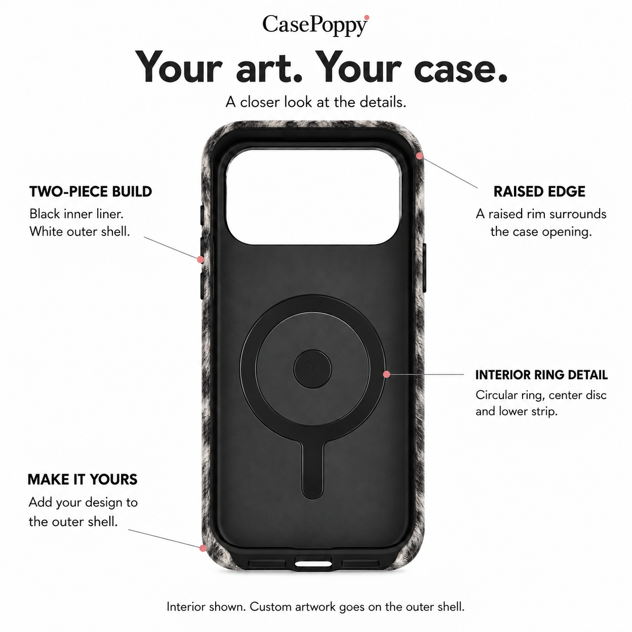 Shadow Pelt | Monochrome Shag Phone Case