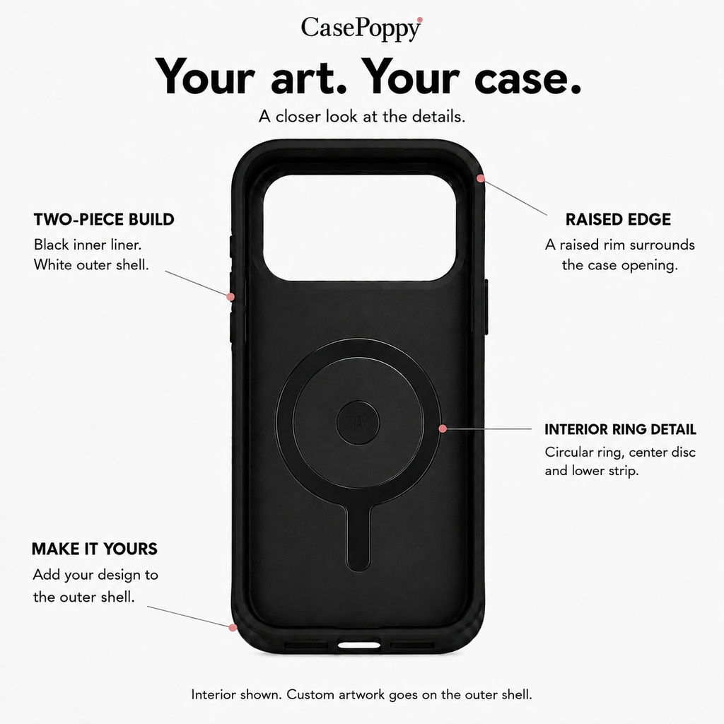 Signal Orbit | Black Abstract Phone Case