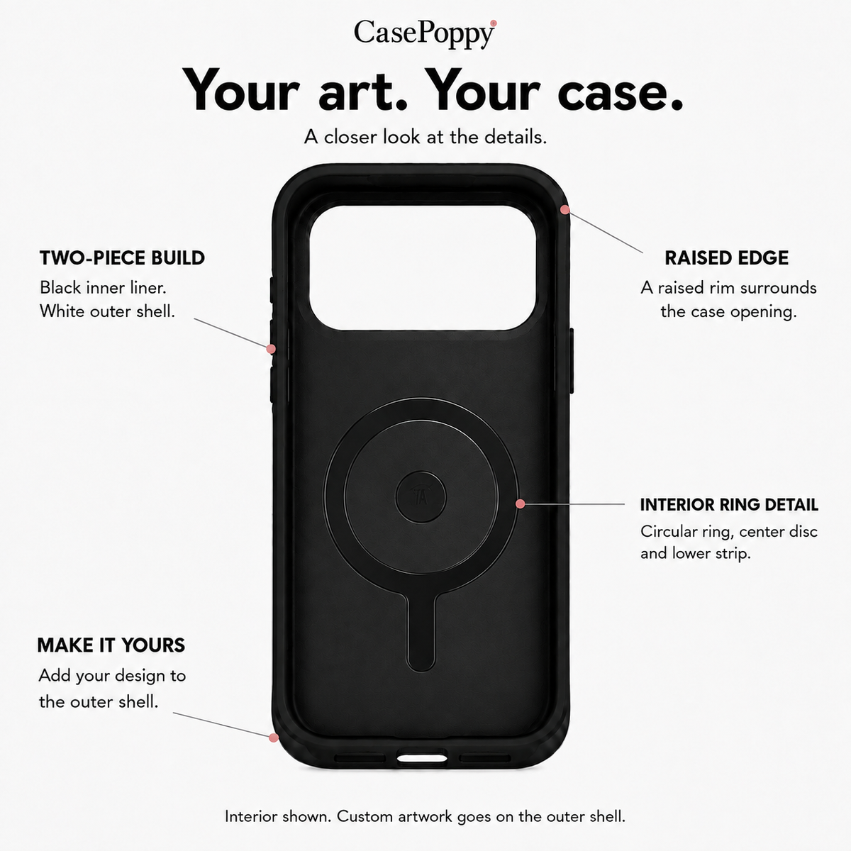 Signal Orbit | Black Abstract Phone Case