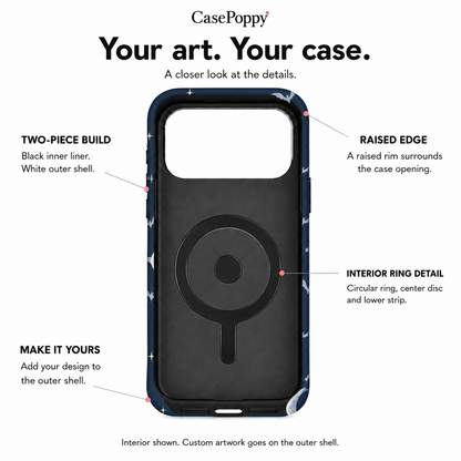 Midnight Flight | Moon & Bats Phone Case