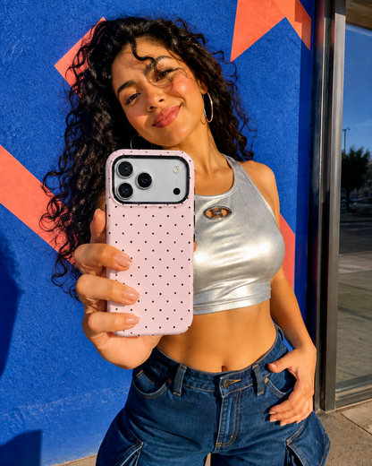 Blush Pebbles | Pink Dot Phone Case