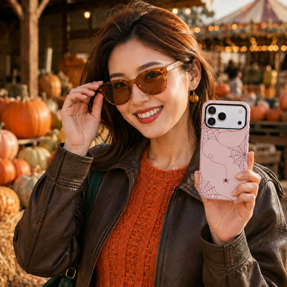 Blush Web | Pink Spiderweb Phone Case