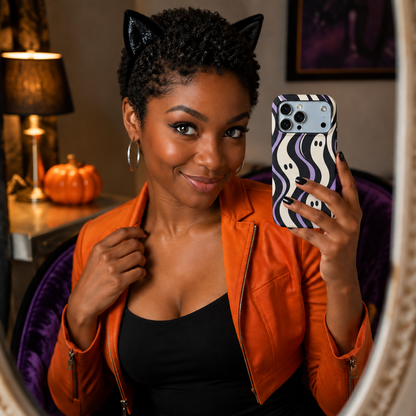 Wavy Spirits | Purple Ghost Phone Case
