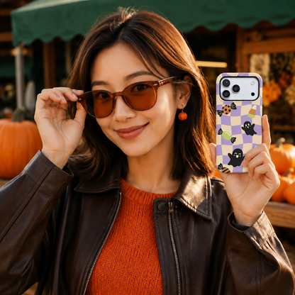 Candy Haunt | Checkerboard Ghost Phone Case