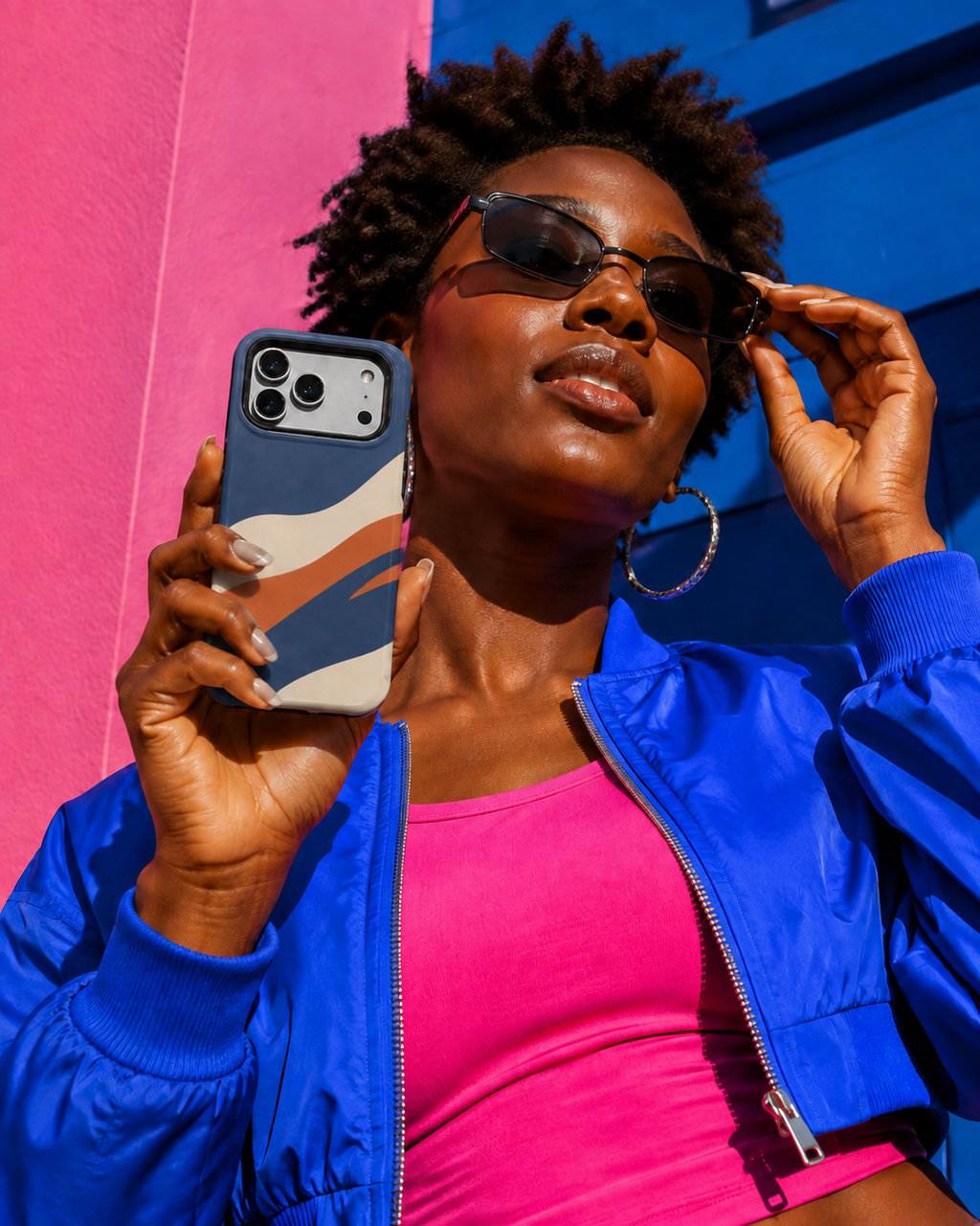 Coastal Current | Blue & Orange Wave Phone Case