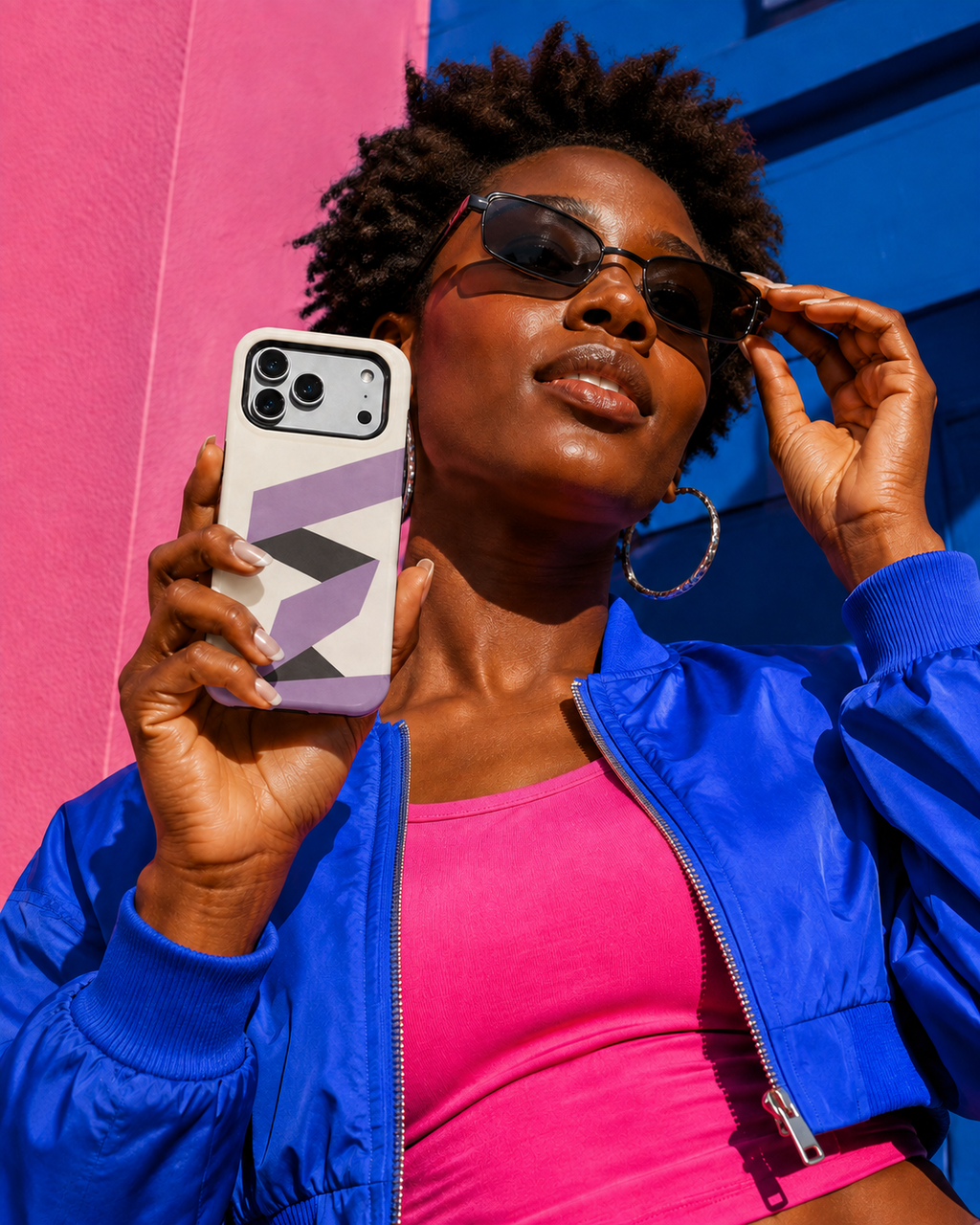 Lavender Fold | Purple Geometric Phone Case