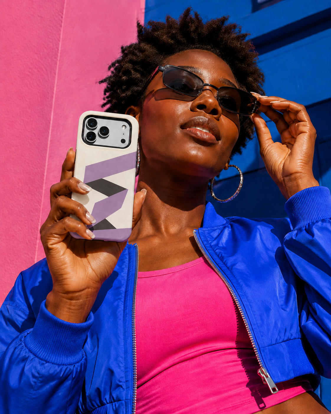 Lavender Fold | Purple Geometric Phone Case