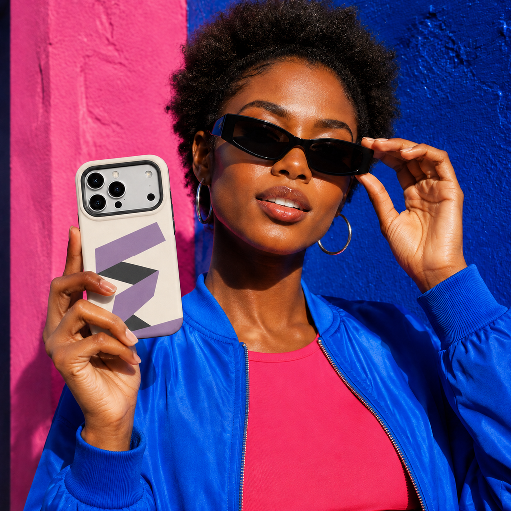 Lavender Fold | Purple Geometric Phone Case