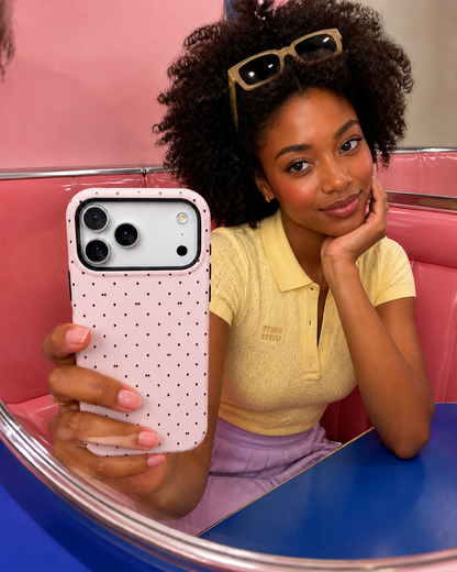 Blush Pebbles | Pink Dot Phone Case