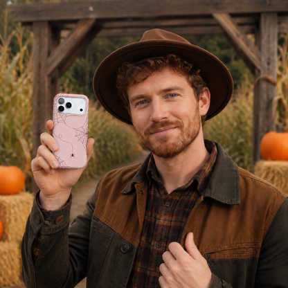 Blush Web | Pink Spiderweb Phone Case