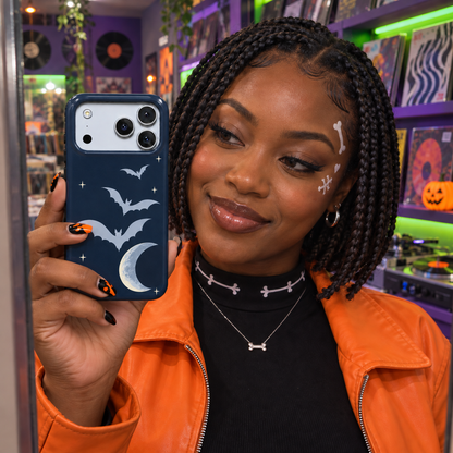 Midnight Flight | Moon & Bats Phone Case