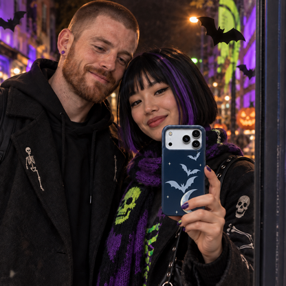 Midnight Flight | Moon & Bats Phone Case